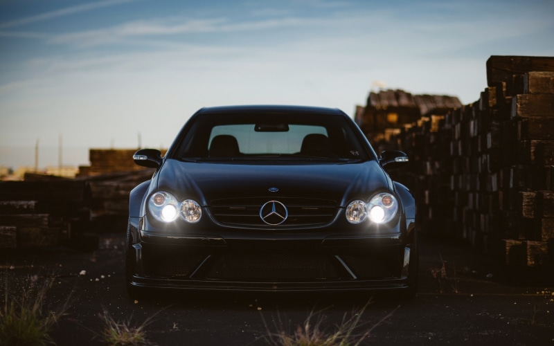 headlights, 2K, Mercedes, tuning, mercedes clk 63 amg