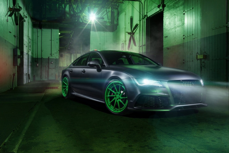 no people, illuminated, 1080P, wheel, built structure, audi, land vehicle, Audi RS7, digital composite, lighting equipment, architecture, glowing, night