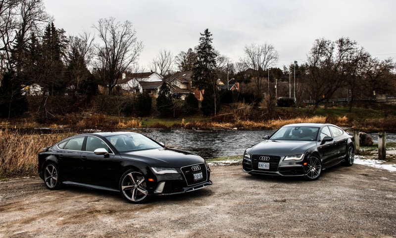 nature, Audi, RS7, two, 5K, rs, black