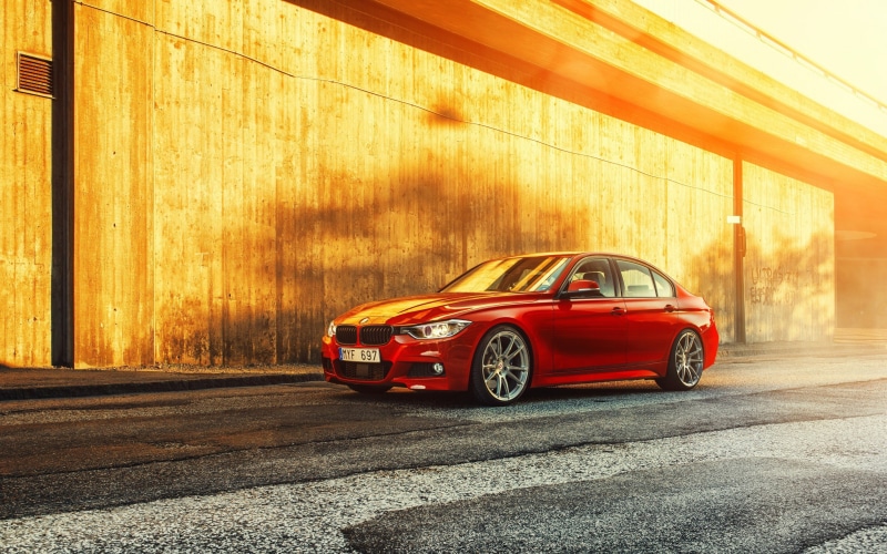 Red, bmw, series, F30, 335i, front, f, Sedan, 3 series, 2K