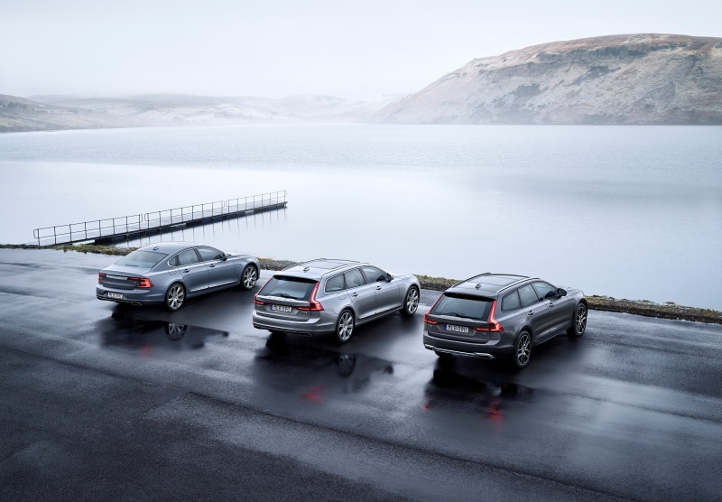 Car, Sedan, Volvo, Cross Country, Silver, V90, S90, Universal, 2017, 4K