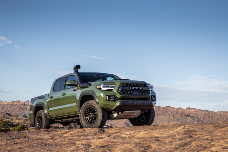 Green Car, Toyota Tacoma, Car, Pickup, Vehicle, Toyota, 5K