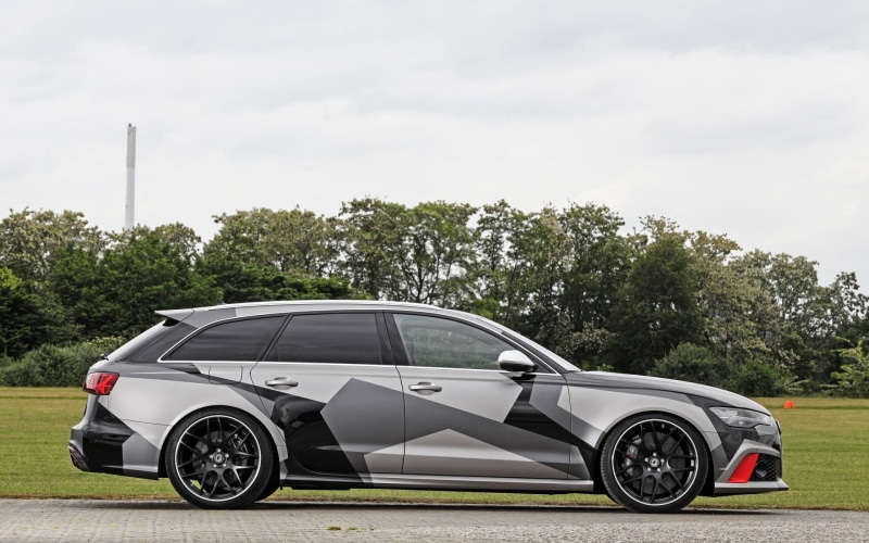 silver, wheel, overcast, stationary, mode of transportation, city, street, land vehicle, car, road, 1080P, outdoors, nature, gray, no people, door, Audi RS6 Avant
