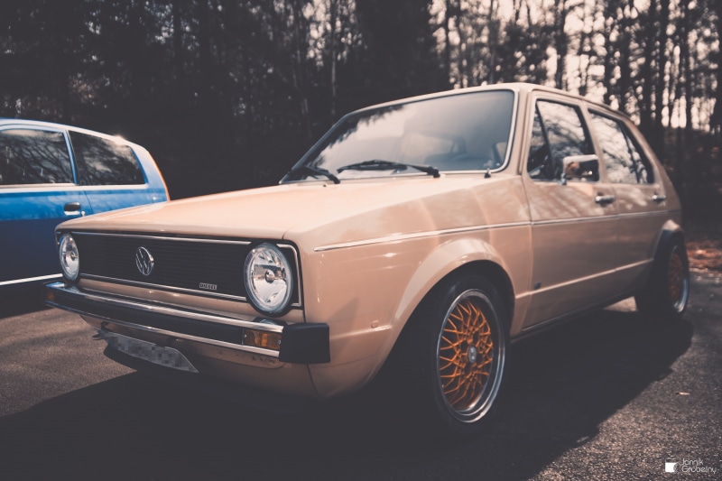 transportation, luxury, white, land vehicle, day, stationary, Oldtimer, sunlight, BBS, sedan, golf, vintage car, nature, benz, motor vehicle, city, tree