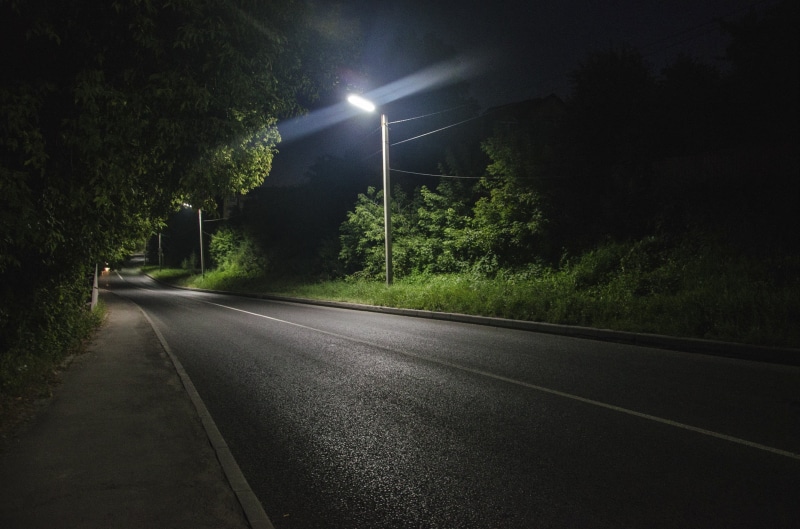 road, asphalt, lantern, 2K, the dark background, night