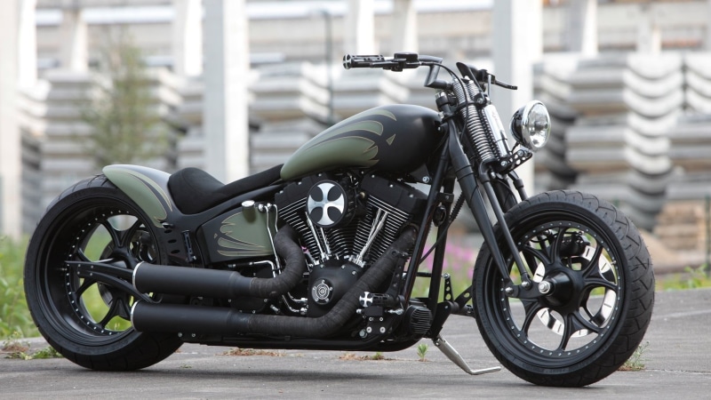 black, photography, vehicle, chopper, 1080P, motorcycle, Harley Davidson