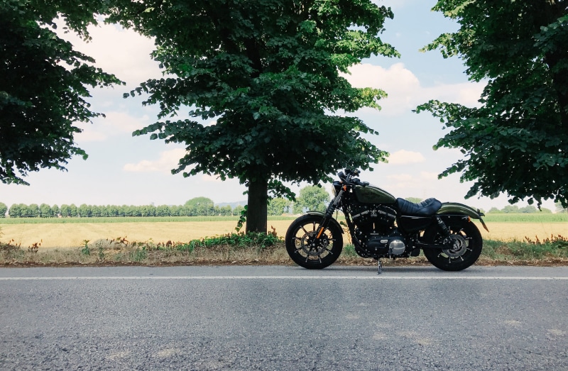 Custom Motorcycle, motorcycle, On The Road, road, iron, growth, land vehicle, plant, travel, custom, day, transportation, mode of transportation, scenics - nature