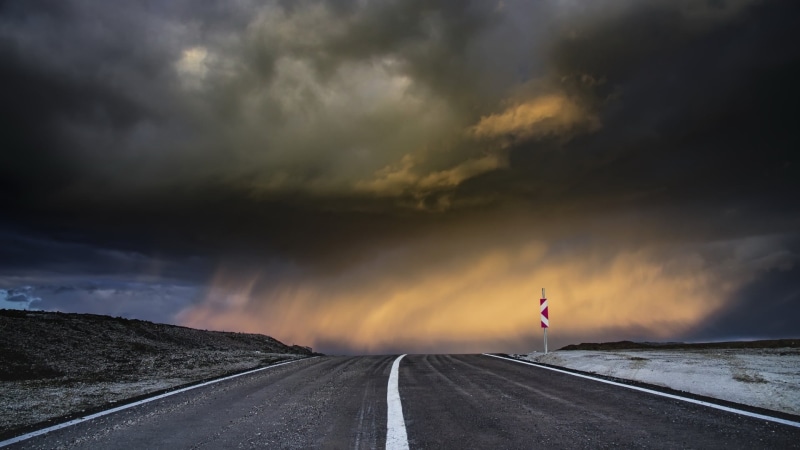 dark, direction, sky, storm cloud, nature, black, diminishing perspective, tranquility, clouds, tranquil scene, sunset, the way forward, landscape, road