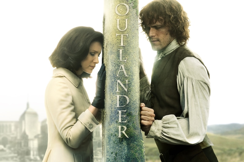 Sam Heughan, move, Outlander, Season 3, 2K, Caitriona Balfe, poster, Jamie Fraser, Claire Randall