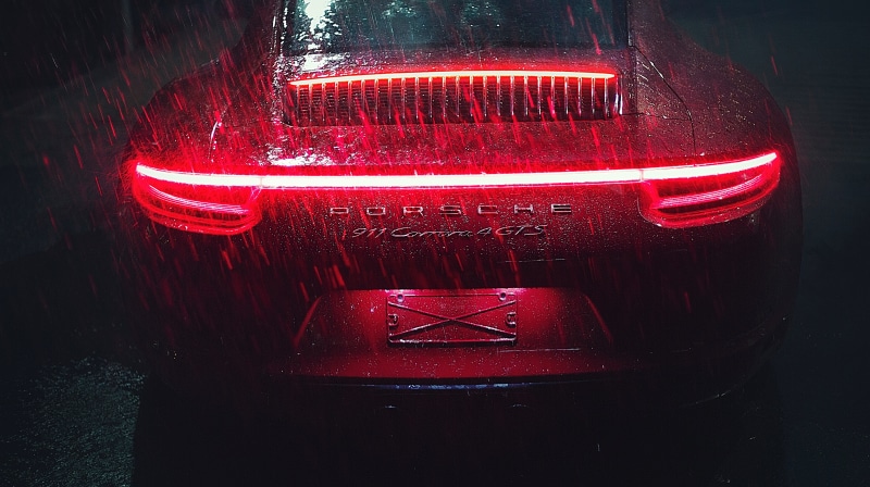 5K, Porsche 911 Carrera, 5K, Rain, LED tail lights