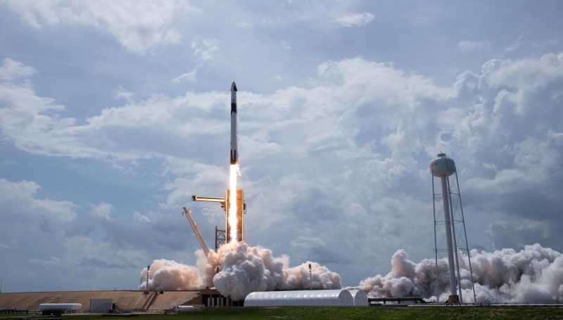 Falcon 9, lift off, SpaceX, rocketlaunch, Elon Musk, 5K, NASA, Cape Canaveral, dragon