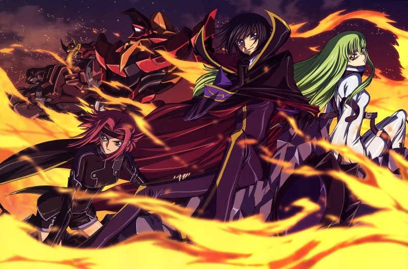 C.C., 5K, Code Geass, Lamperouge Lelouch, Kallen Stadtfeld, anime