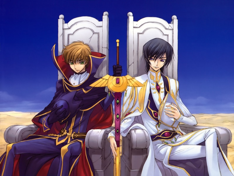 lifestyles, Lamperouge Lelouch, Code Geass, portrait, adventure, two people, people, front view, women, females, clothing, blue, 4K, sky, real people
