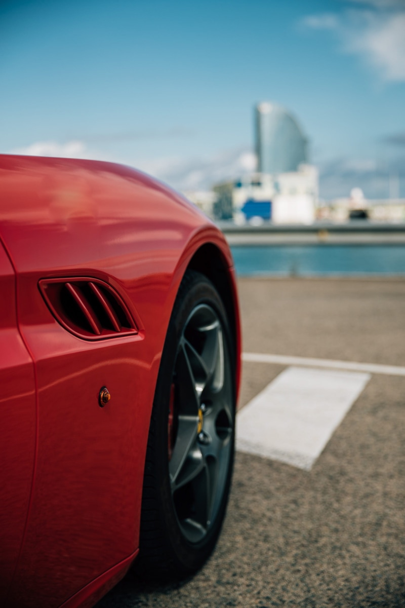 Paint, selective focus, metal, sports car, vehicle, alloy wheels, road, asphalt, Drive, outdoors, Detail, sportscar, wheels, automotive, close-up, indicator light