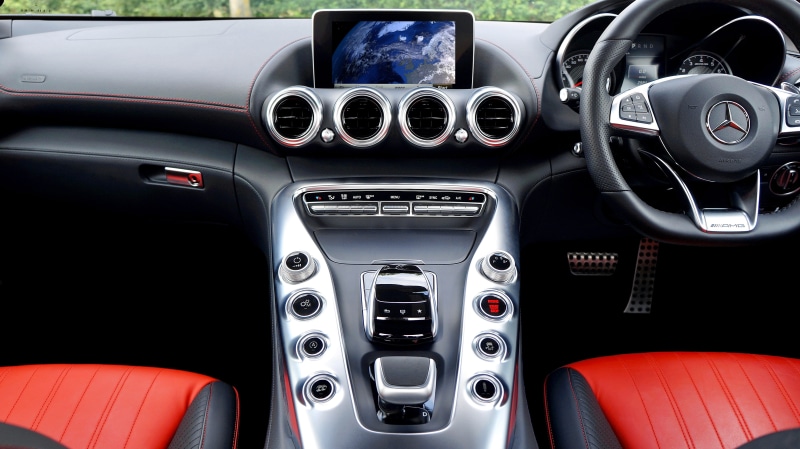 car, speedometer, airbag, vehicle, button, luxury, mercedes-benz, dashboard, gt, chrome, vehicle interior, 4K, speed, steering wheel, driving, control panel