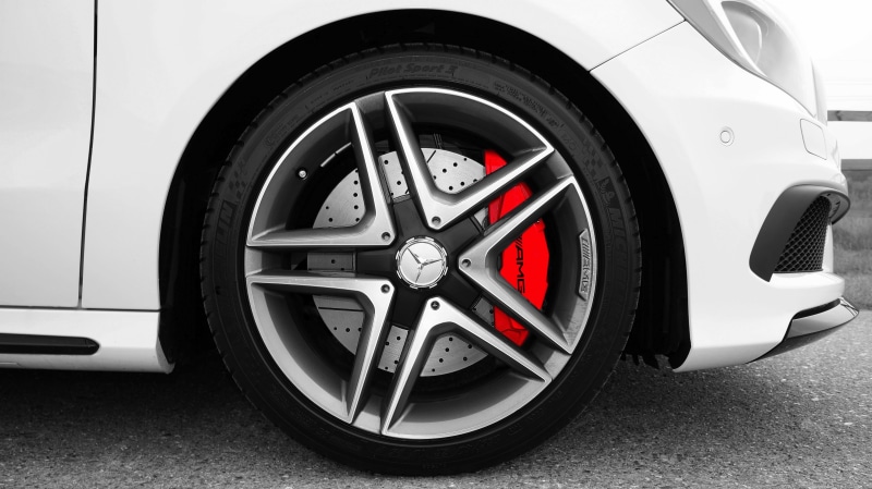transport, silver colored, steel, speed, red, tire, land vehicle, motor vehicle, spoke, 4K, mercedes, transportation, shape, vehicle part, close-up, auto