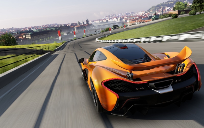 orange, race, Mclaren P1, 2K, Forza motorsport 5, black, track, formula, forza, car, road, motorsport, speed