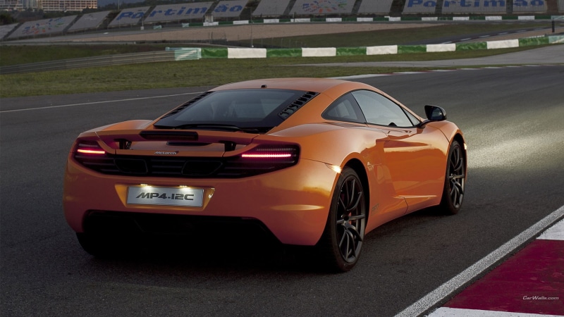 mp4, 12c, yellow, cars, hd, track, sports, mclaren, car, black, 1080P, race, c, mp