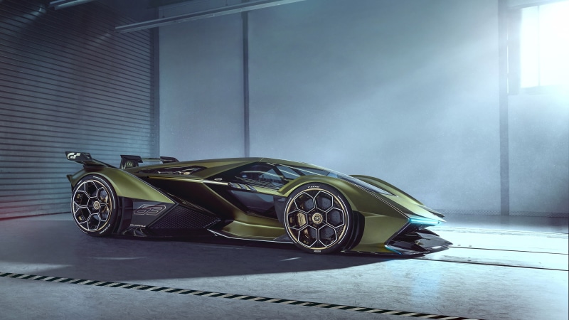 car, vehicle, concept car, Lamborghini Lambo V12 Vision GT, supercars, 4K