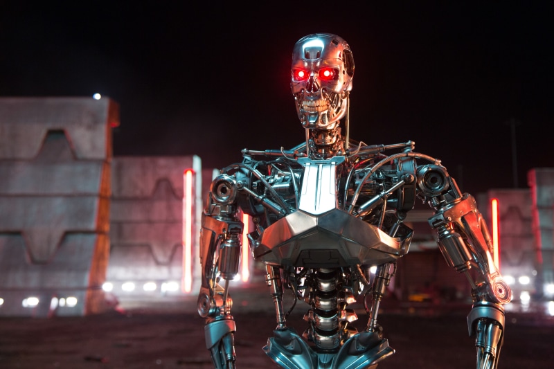 science, one person, Terminator: Genisys, metal, 5K, artificial intelligence, life, futuristic, steel, gray, fiction, night, plastic, cyborg, standing