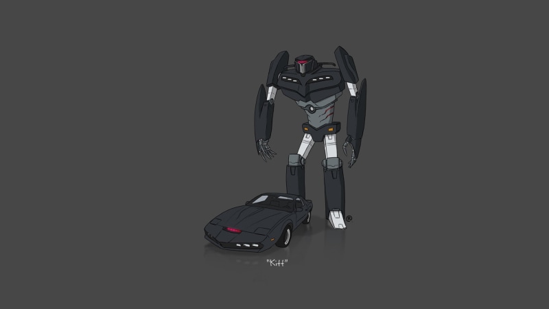 K.I.T.T., 1080P, car, Transformers, minimalism, Pontiac, Knight Rider