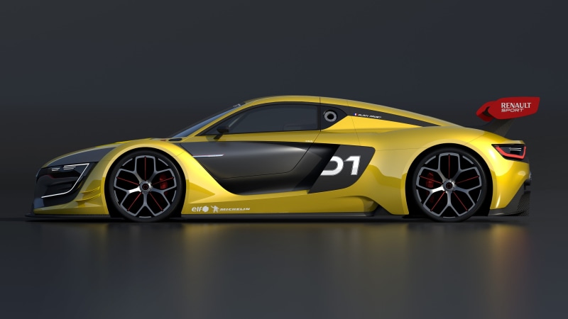 no people, sport, indoors, mode of transportation, land vehicle, black background, shiny, Renault Sport R.S. 01, racecar, luxury, competition, sports car