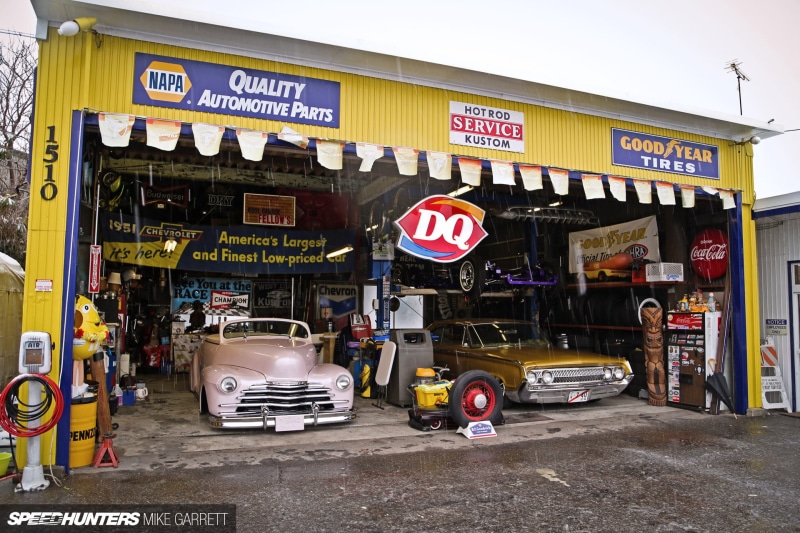 hd, rain, cars, 1080P, hot, garage, classic, rod, car