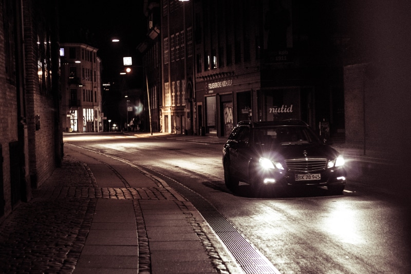 building exterior, dynamic, blue, illuminated, street, gray, road, movement, direction, copenhagen, cityscape, highway, 5K, vehicle, automobile, architecture