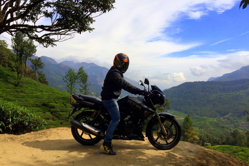 lifestyles, motorcycle, sunset, mountain range, vacation, cloud, wild, flora, india, beauty in nature, tourism, season, breathtaking, helmet, outdoors