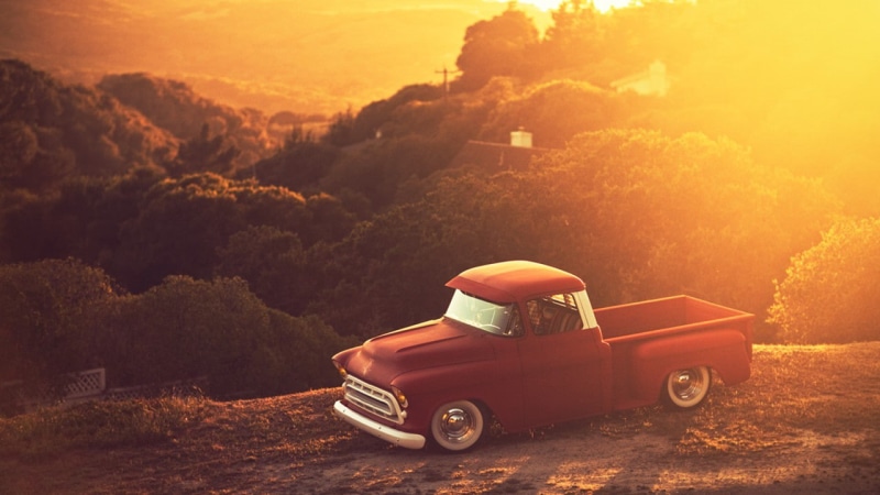 car, cars, 720P, classic, truck, chevrolet, matte, sunset, hd
