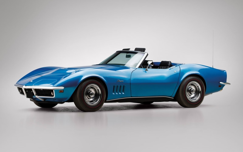 hd, 1080P, scale, classic, car, chevrolet, blue, cars, model, stingray, corvette, convertible