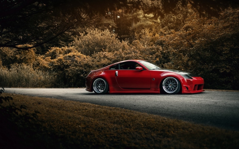 change, land vehicle, outdoors, JDM, no people, selective focus, lowered, plant, transportation, autumn, Stance, land, mode of transportation, motor vehicle