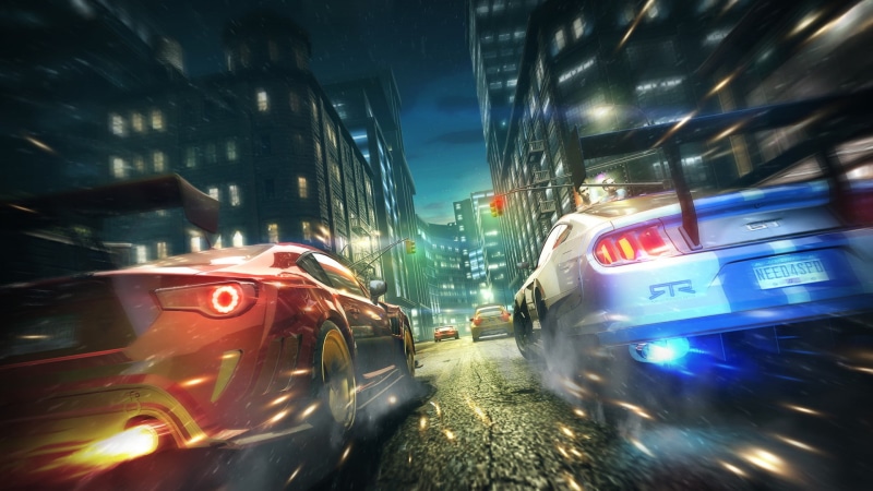 city, 1080P, Need For Speed: No Limits, Ford Fiesta ST, video games, night, mazda rx, Toyota 86, Motion Blur, 7, need for speed, Tuning, Ford Mustang GT