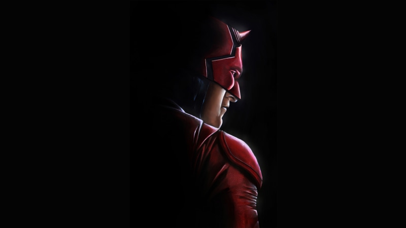 daredevil, 5k, artist, digital art, superheroes, 4k, minimalism, 5K, artwork, hd