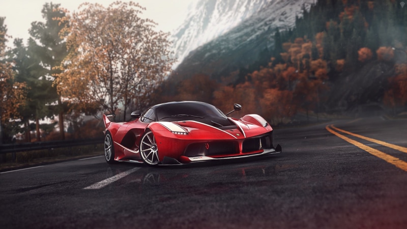 The game, Holy FXX K!, Driveclub, by Sarathonux Kor, Road, Ferrari FXX-K, 1080P, Auto, Supercar, Machine, Blind Sarathonux, Red, by Mikhail Sharov, Sports car