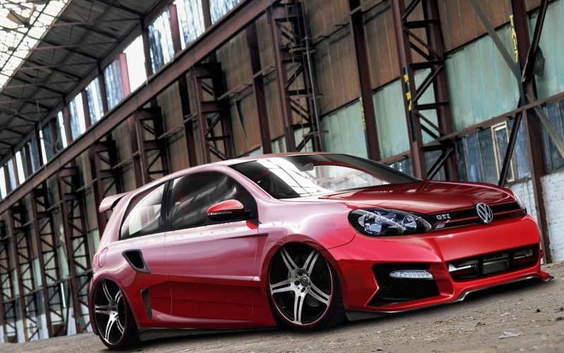sports car, wealth, city, garage, door, car, Stance, 1080P, day, in a row, red, no people, shopping, stationary, Stanceworks, motor vehicle, architecture