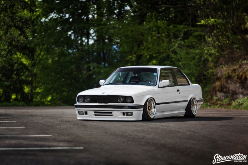 StanceNation, BMW, city, nature, selective focus, Stance, plant, transportation, tree, european cars, driving, outdoors, day, two people, street, road