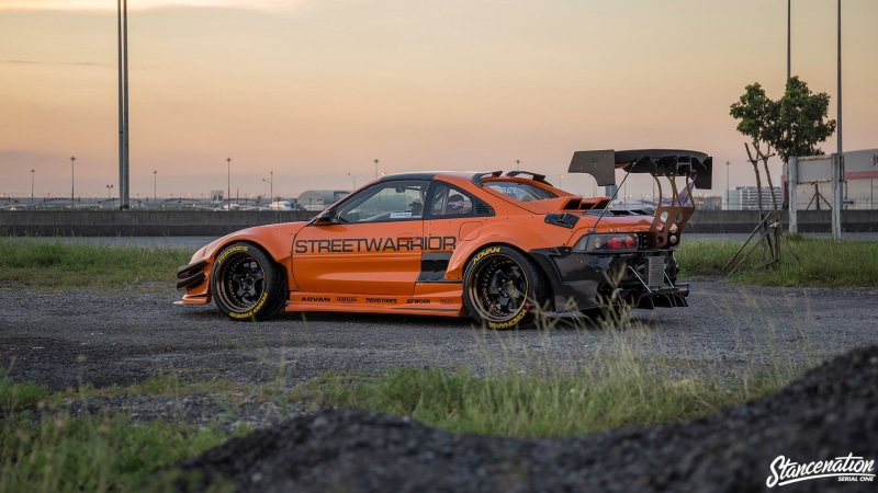 field, plant, motor vehicle, no people, outdoors, Toyota MR2, sunset, day, Toyota, road, mode of transportation, sky, orange color, nature, vehicle, 1080P