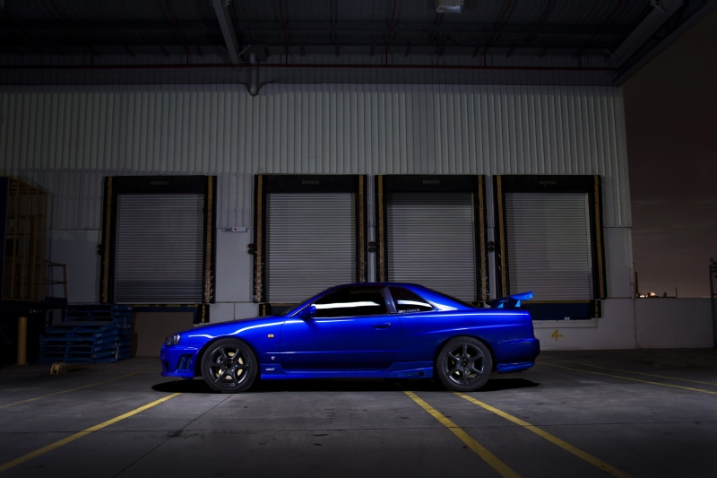 parking garage, protection, garage, black, day, security, drives, city, car, blue, no people, luxury, Nissan, land vehicle, building exterior, r, outdoors