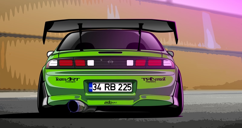 communication, headlight, outdoors, sports Car, 5K, Silvia, coupe, 200SX, retro styled, number, bumper, compact Car, purple, sports, engine, text, traffic