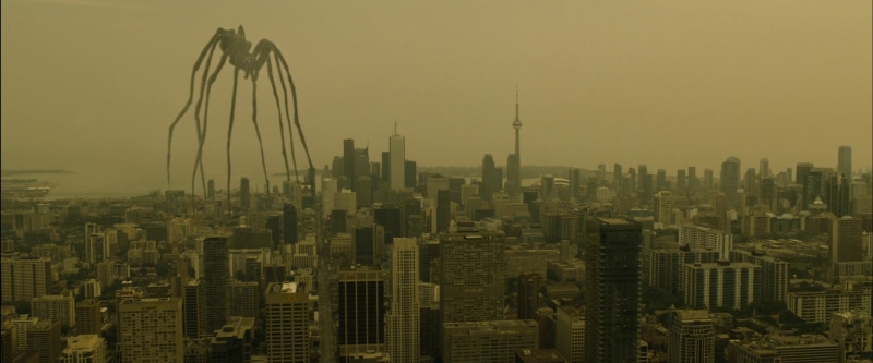 city, urban skyline, tower, crowd, cityscape, spider, Toronto, scene, 1080P, building exterior, movies, modern, tall - high, giant, outdoors, travel destinations