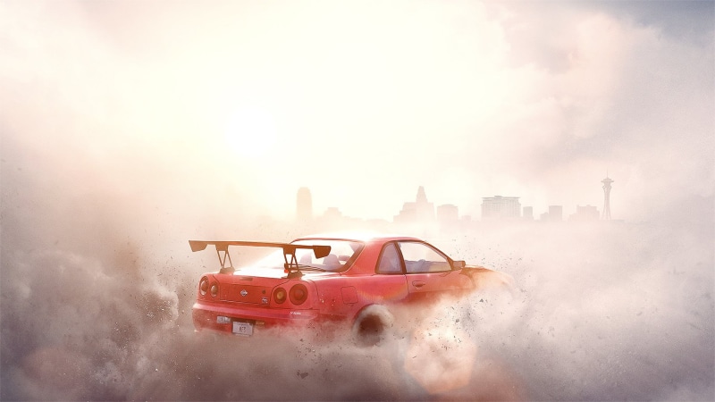 Need for Speed, Need for Speed Payback, transportation, driving, 1080P, architecture, fog, outdoors, sky, mode of transportation, skyscraper, smoke - physical structure