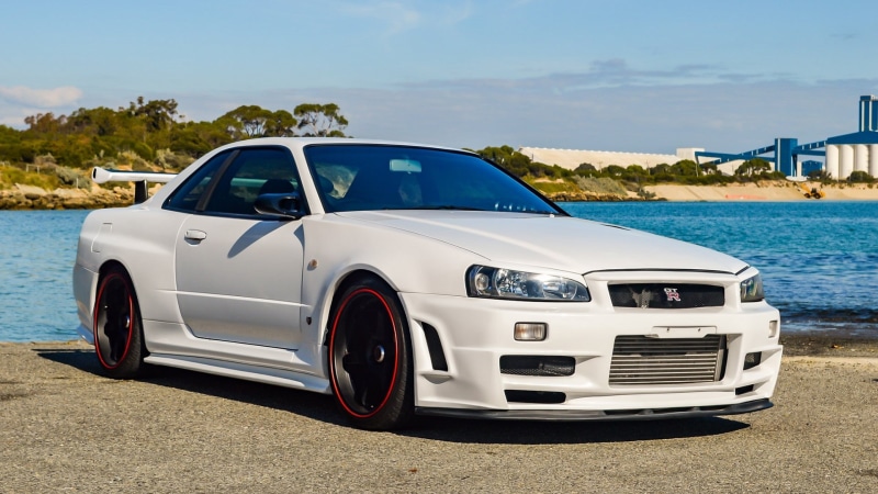 JDM, sports car, Nissan Skyline GT-R R34, Nissan Skyline GT-R R34 V-Spec II, Japanese cars, photography, car, 1080P, Nismo, Nissan, white cars