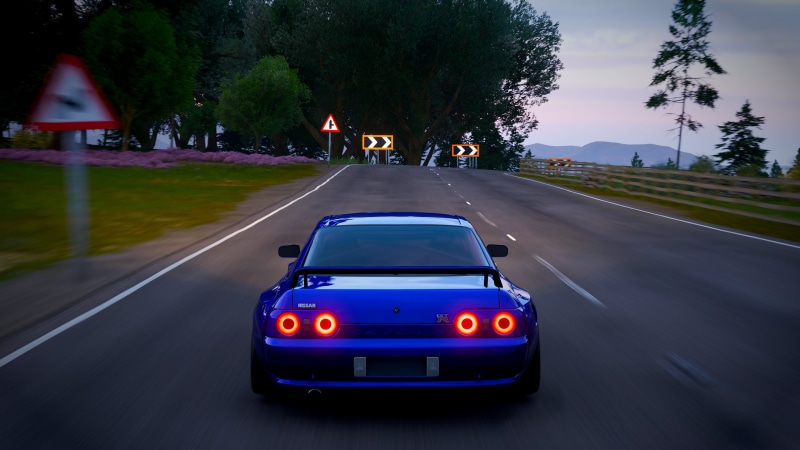 4K, Nissan, car, GT-R, r32, Forza Horizon 4, skyline, vehicle, Forza, horizon, blue