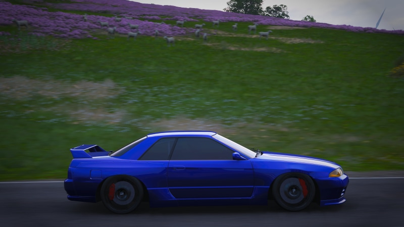 Nissan, 4K, r32, skyline, blue, car, Forza, horizon, Forza Horizon 4, GT-R, vehicle