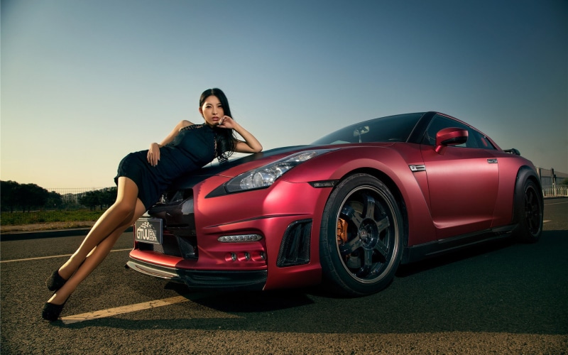 coupe, speed, engine, outdoors, road, portrait, machine, side View, luxury, nissan GT-R, nature, lifestyles, modern, sports Car, beauty, one Person, black