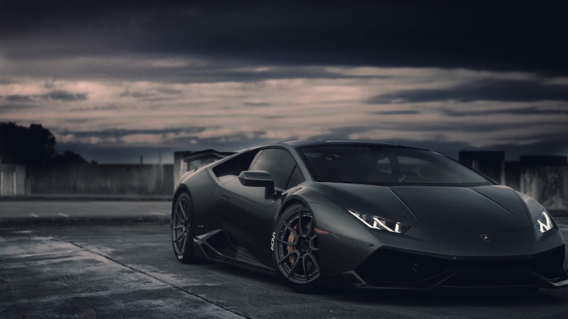 Supercar, Lamborghini Huracan, Black Car, Lamborghini, Car, Sport Car, 1080P