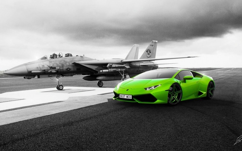 car, sky, stationary, airport runway, road, green cars, military airplane, nature, fighter plane, 720P, no people, airplane, cloud - sky, f, airport, transportation