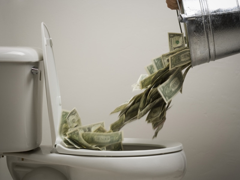 water, motion, indoors, home, paper currency, metal, business, close-up, household equipment, finance, toilet bowl, money  images, food and drink, toilet