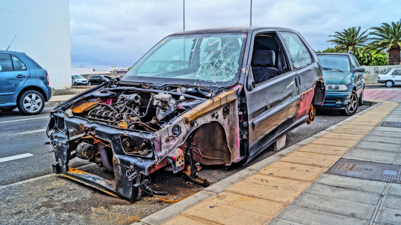 destroyed, retro styled, transportation, junkyard, mode of transportation, metal, machine, day, broken, obsolete, ruined, road, colors, city, hdr, old